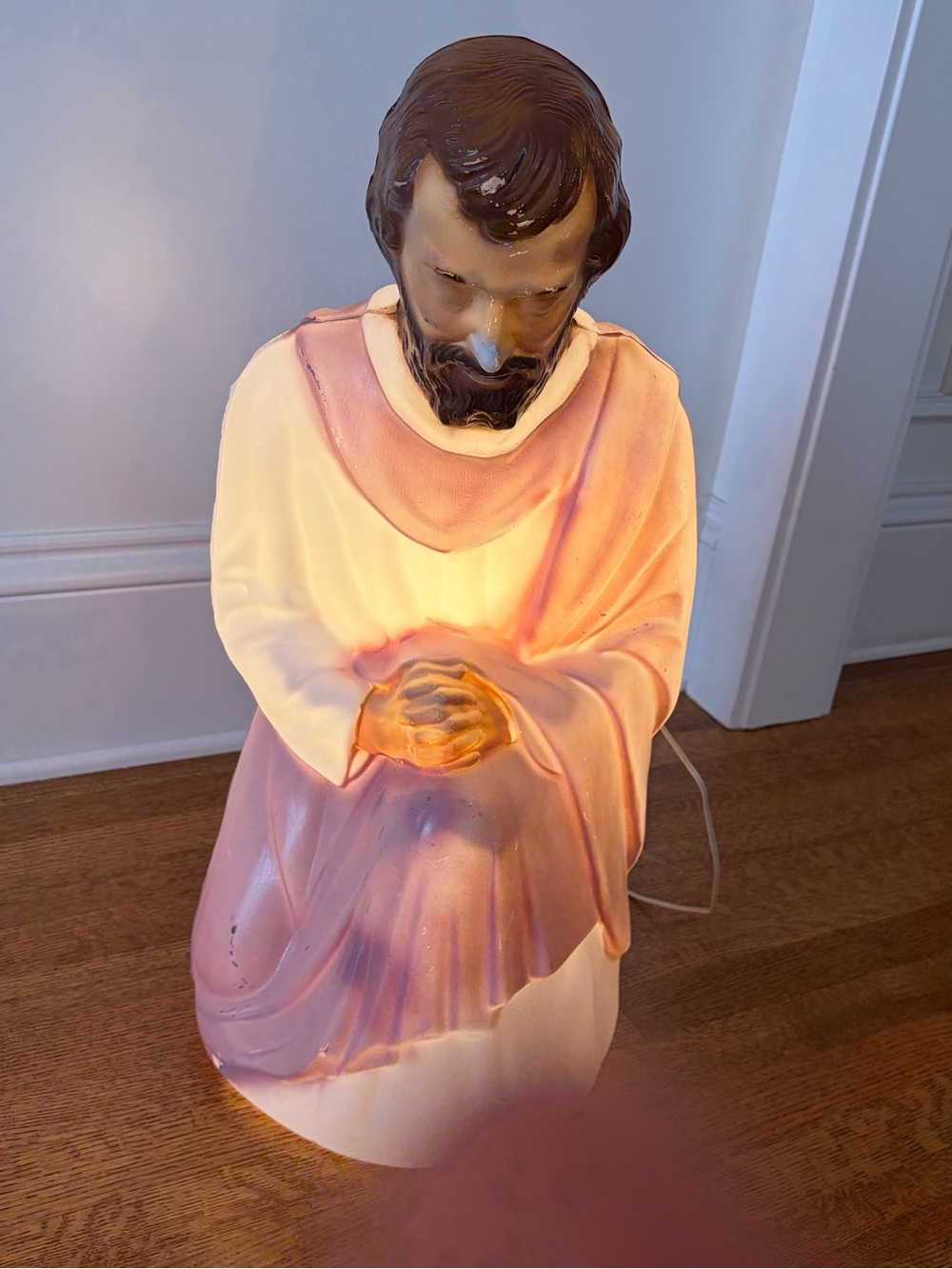 Vintage Joseph Blow Mold w/ Light General Foam Plastics Nativity Christmas Retro
